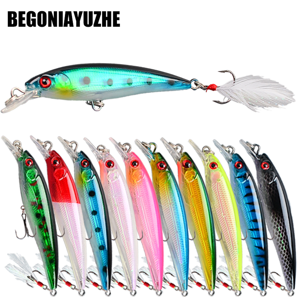 10pcs Bionic Minnow Fishing Lu - Fishing Hook Treble 评论和价格