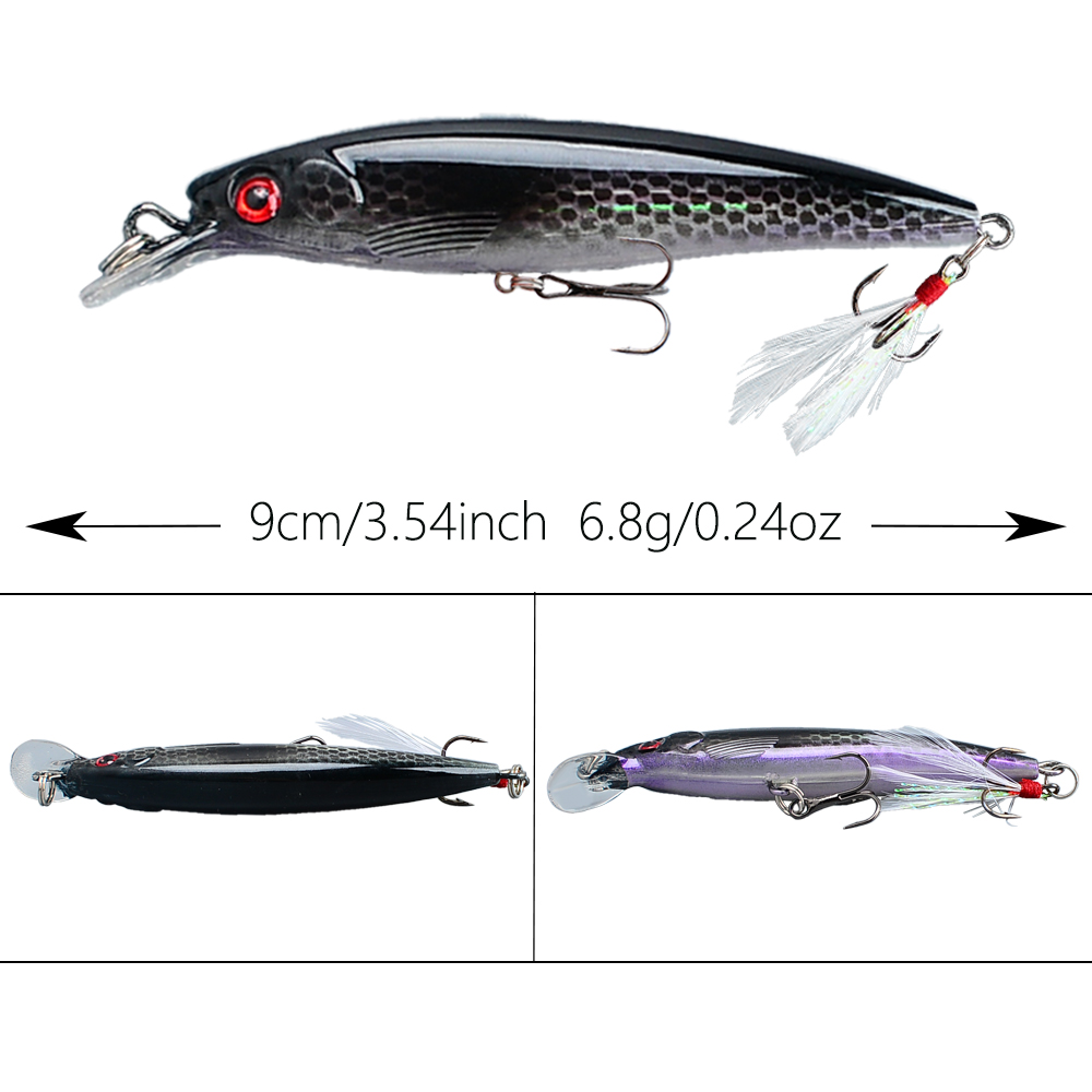 10pcs Bionic Minnow Fishing Lu - Fishing Hook Treble 评论和价格