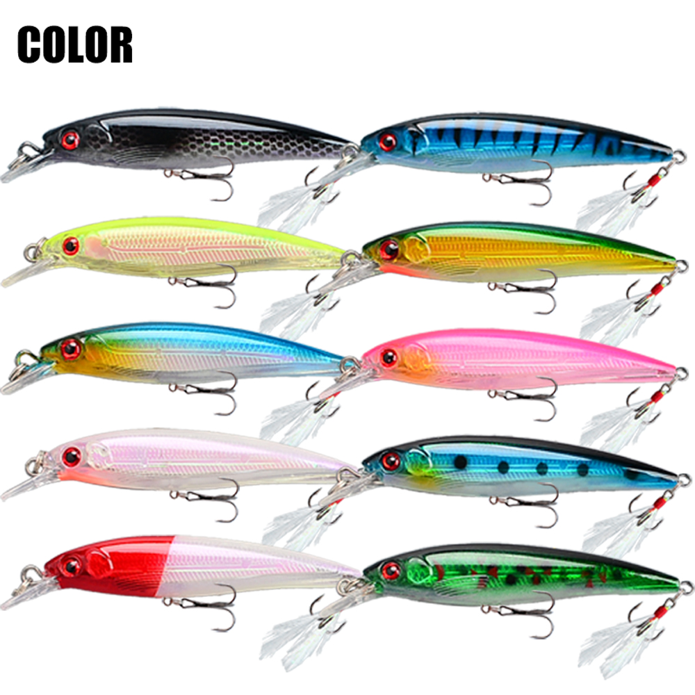 10pcs Bionic Minnow Fishing Lu - Fishing Hook Treble 评论和价格